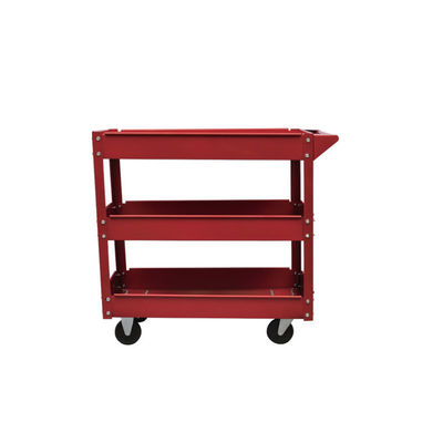 3 Shelf Tool Trolley 99kg Load 4 Wheel For Garage / Workshop / Factory