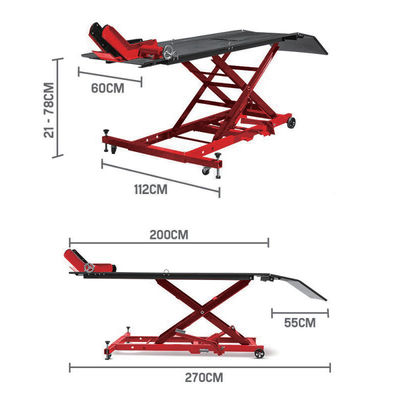1000LB Moto Lift: 544kg Capacity, Dual Safety, for Repair/4S/Racing/Modification
