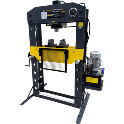 100 Ton Capacity Electrical Hydraulic Shop Press with 220V 1PH 60HZ Power and 270mm Cylinder Stroke